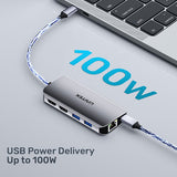 EAN 4894160052254 - UNITEK D1122A01 hub de interfaz 2 x USB 3.2 Gen 2 (3.1 Gen 2) Type-C 1000 Mbit/s Gris imagen 6