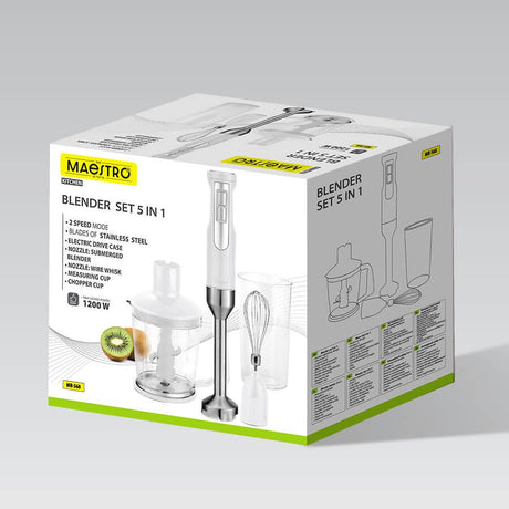 EAN 4820177144941 - Maestro MR-568 licuadora Batidora de inmersión 1200 W Blanco imagen 3
