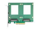 Delock 90162 Tarjeta Pci Express 4.0 X8 A 2 X Interno U.2 Nvme Sff-8639 - Bifurcación (Laxan 144 X 122 Mm)