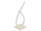 Delock Base De Montaje 40x40 Mm Con Brida Para Cables L 250 X A 7,2 Mm Blanco