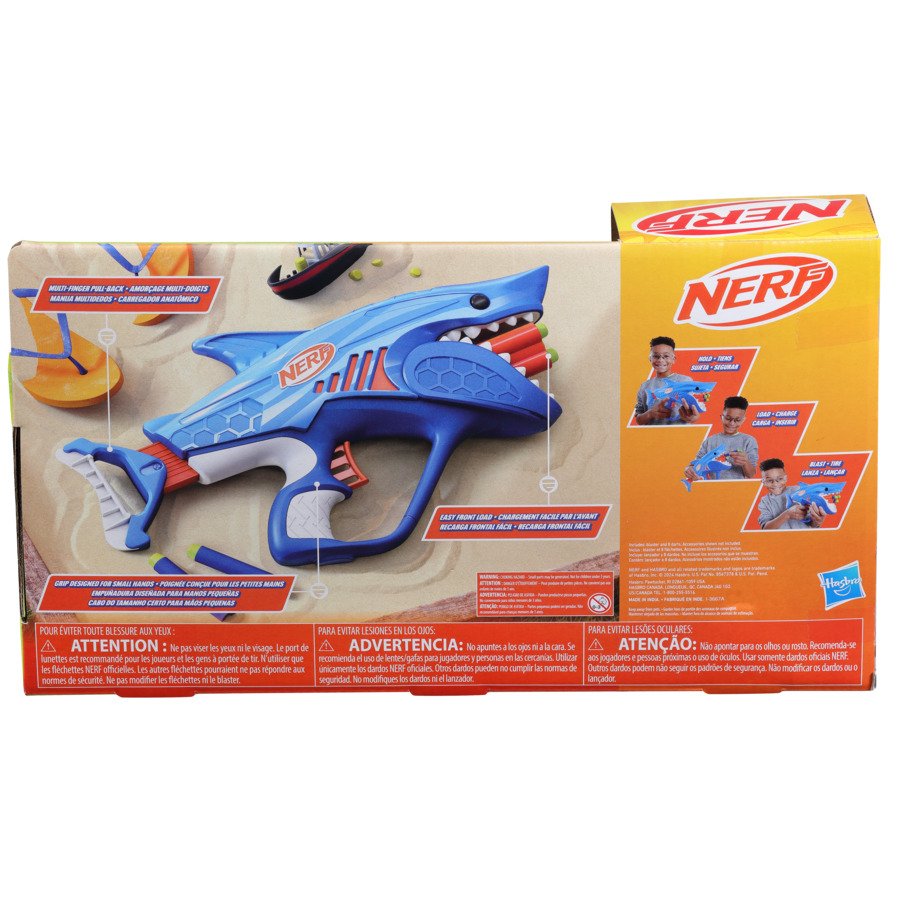 Hasbro Nerf Jr Wild Sharkfire, Pistola Nerf F8645eu4
