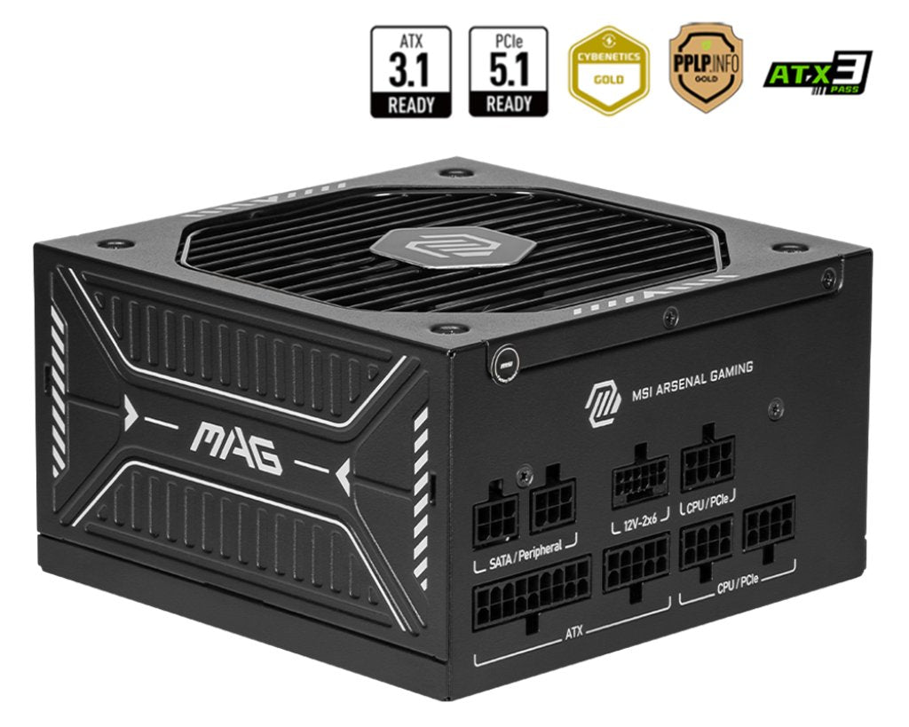 Fuente De Alimentación Msi Mag A650gls 650w 80 Plus Gold Modular Pcie 5.0