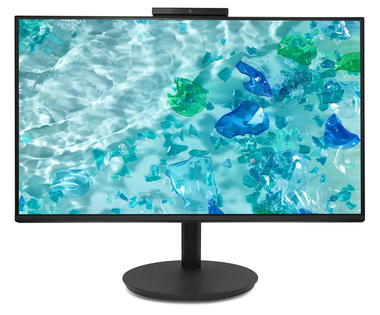 Monitor Acer  23.8'' Fhd Zeroframe Ips 120hz 16:9 1ms(Vrb) 250nits Vga Hdmi Dp Mm Audio In Out Adj.Webcam 5m Mic Array Adaptivesync Eu Negro H.C
