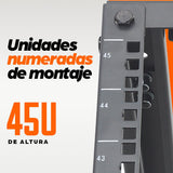 Intellinet 19" 4-Pfomen Laborgemell 45he Flatpack. Negro