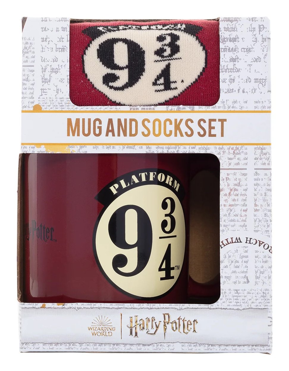 Set Taza Y Calcetines Plataforma 9 3/4 Harry Potter