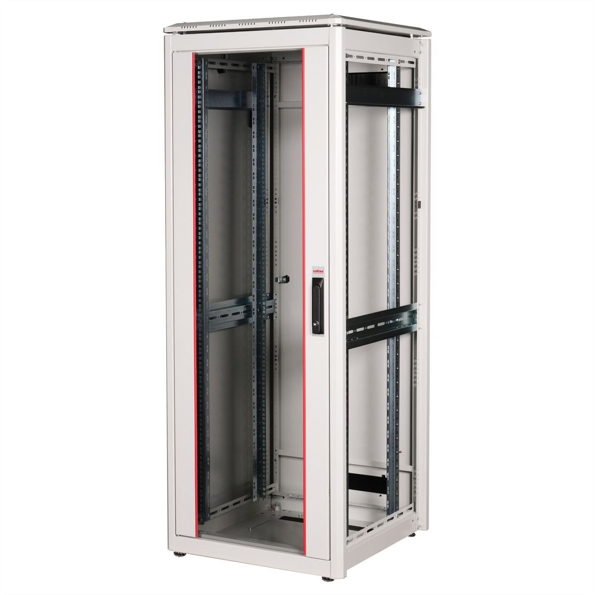 Roline 19-Zoll Netzwerkschrank Pro 32 He, 600x600 Bxt Glastr Grau