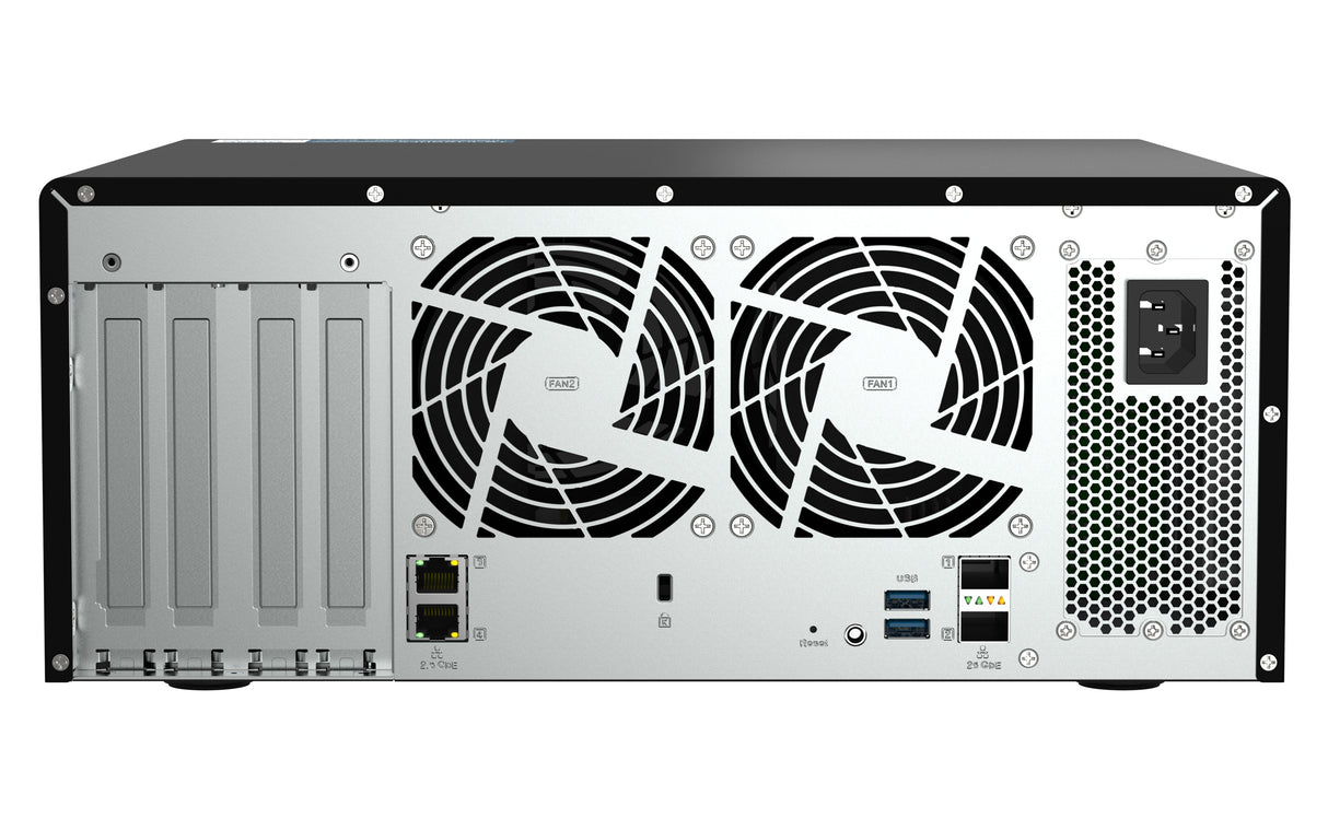 EAN 4711103080528 - QNAP TS-h1290FX NAS Torre EPYC 7302P 128 GB DDR4 0 TB QuTS hero Negro imagen 6
