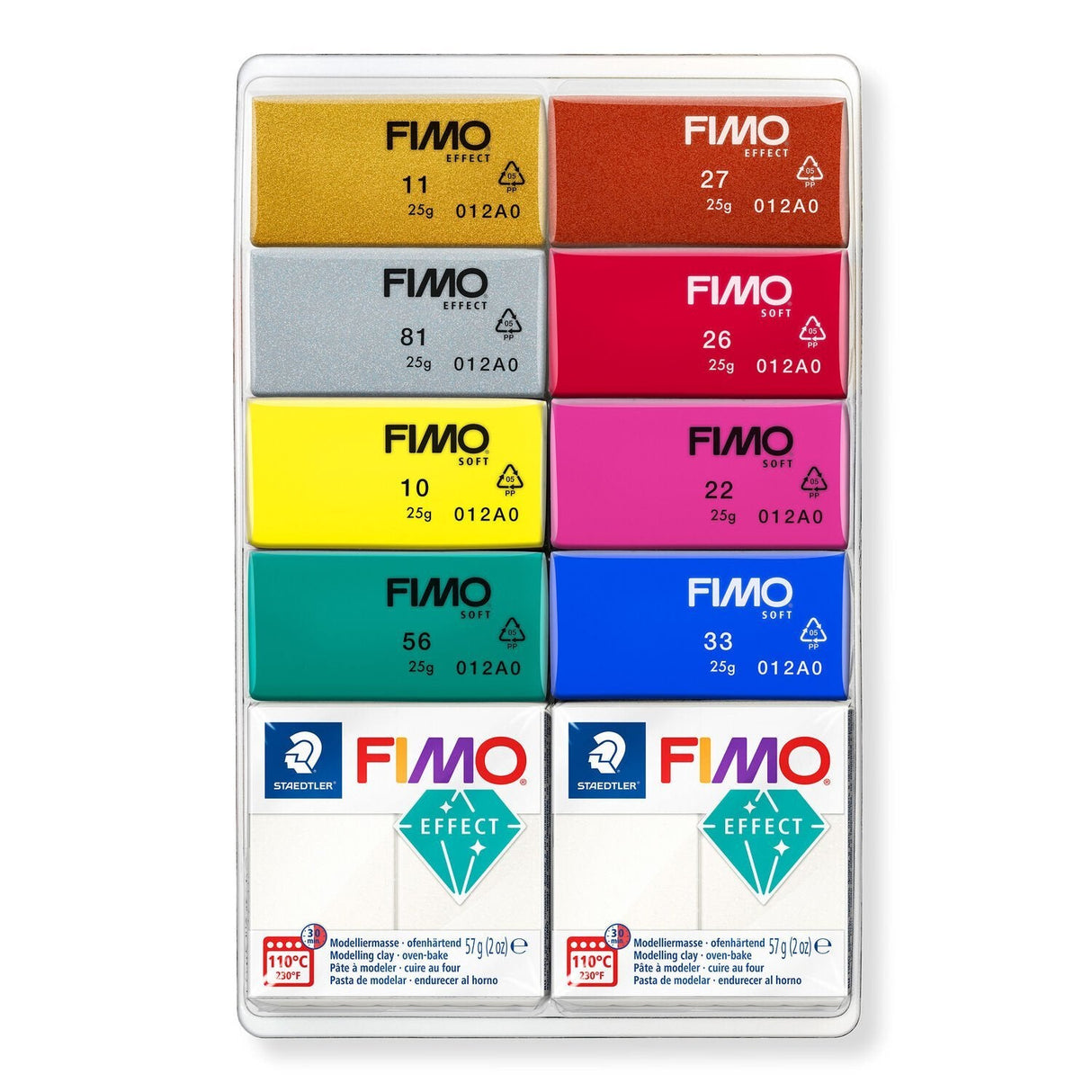 Staedtler Fimo Effect Colour Pack, Arcilla Polimérica Para Modelar De Secado Al Horno