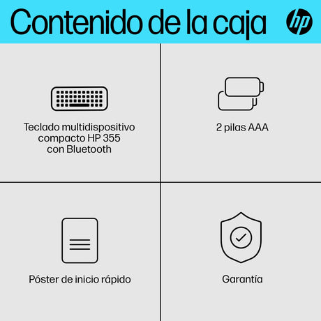 EAN 0196548516445 - HP 355 Compact Multi-Device Keyboard teclado Hogar Negro imagen 4