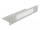 Delock 10 Barra De Gestión De Cables Con Placa Sujetadores 1 U Gris