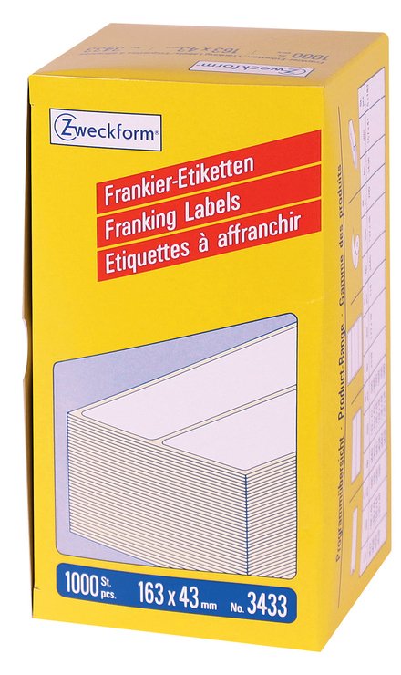 Avery Zweckform Frankieretiketten 163,0 X 43,0 Mm