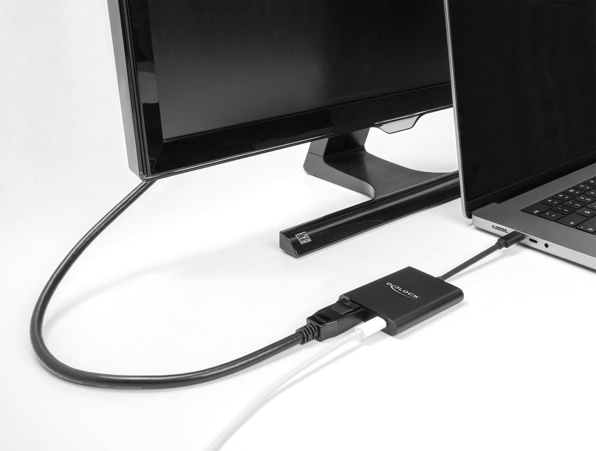 Delock 64202 Adaptador Usb Type-C A Displayport (Dp Alt Mode) 8k Con Hdr Y Power Delivery 60 W