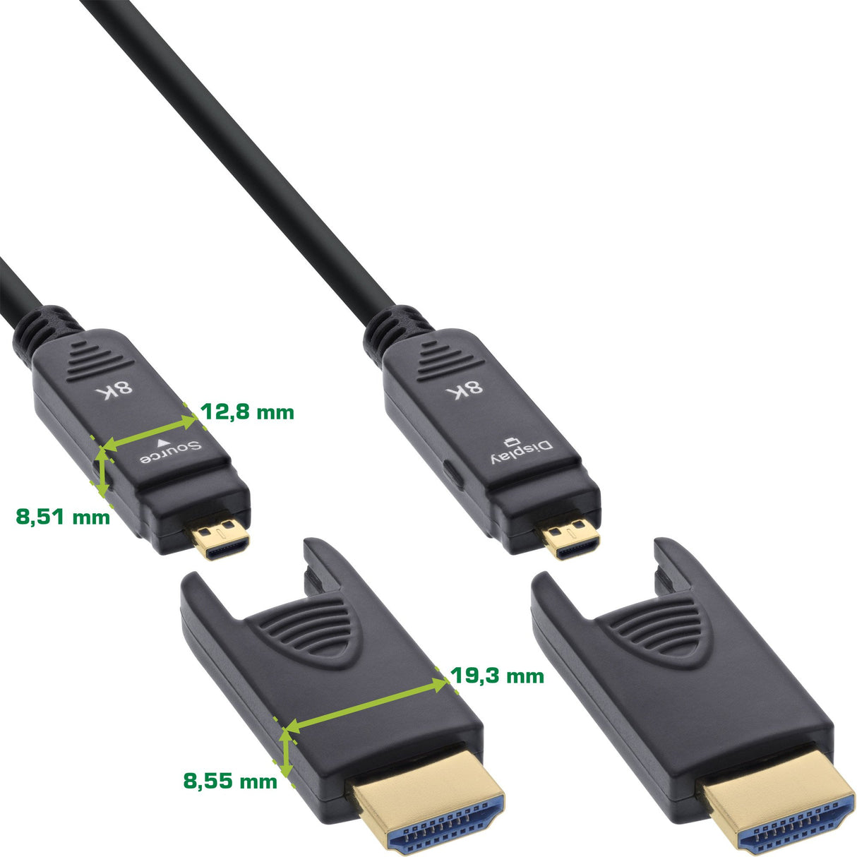 EAN 4043718333714 - InLine 17915O cable HDMI 15 m HDMI Type-A/HDMI Type-D Negro imagen 2