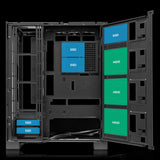 Caja Pc E-Atx Torre Abysm Ai Pro 100 Workstation Negra 9xslots 6xssd 2xhdd 2xusb 3.0 1xusb-C Color Negro