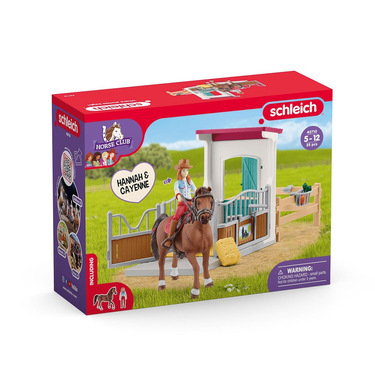 Figura Caja De Caballos Schleich Horse Club Con Hannah & Cayenne