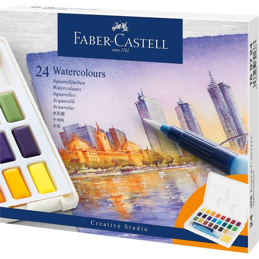 Faber Castell Acuarelas Creative Studio Pastillas Estuche De 24 C/Surtidos