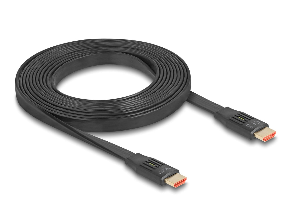 Delock Cable Plano Hdmi De Alta Velocidad 48 Gps 8k 60hz Negro, 3 Metros 81003