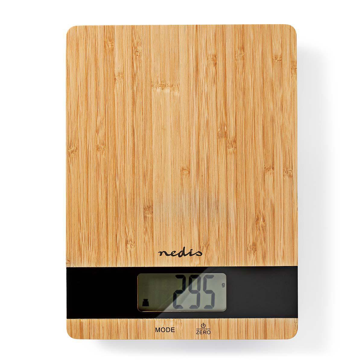 Nedis Bascula De Cocina  Digital  Madera / Plastico  Marron