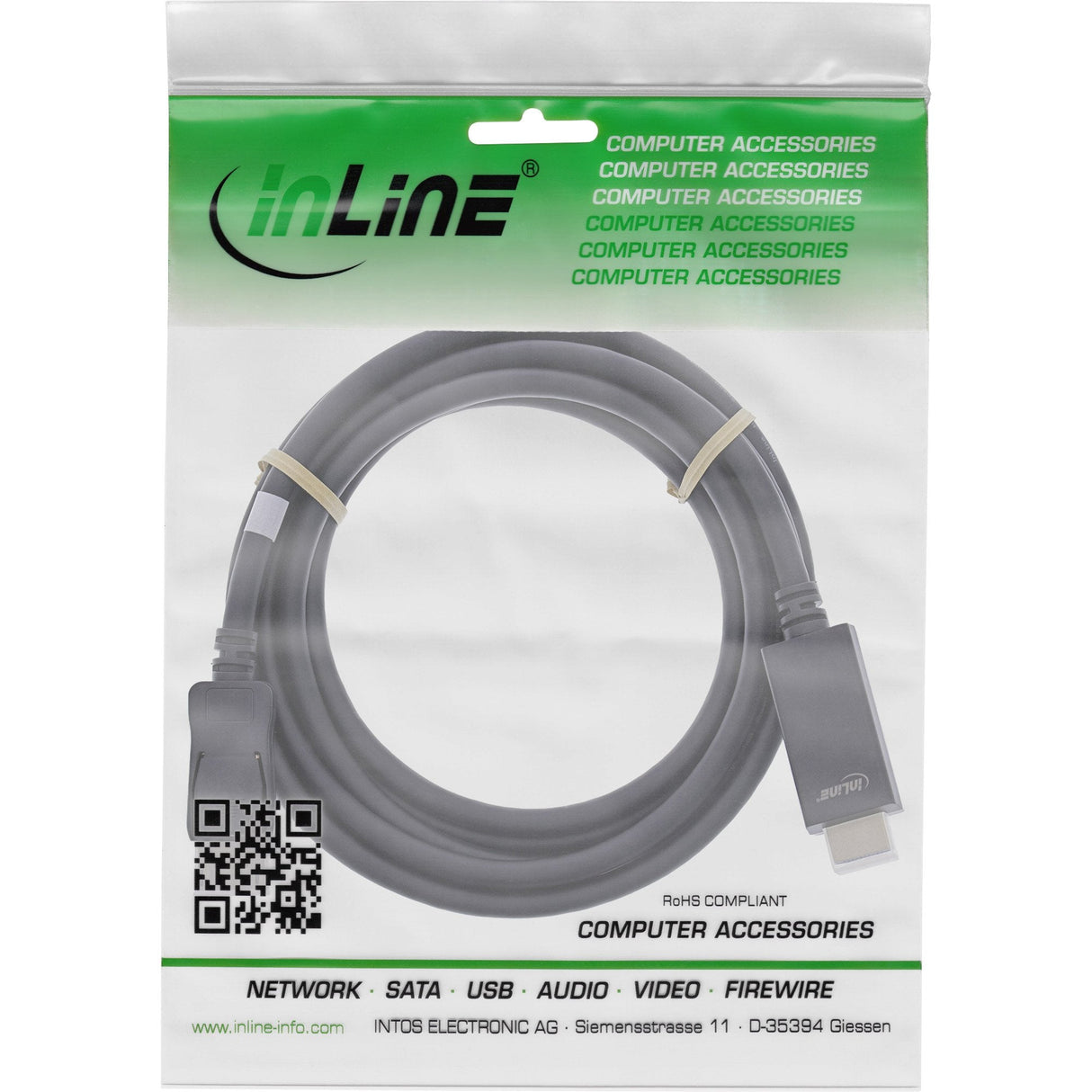 Cable Inline Displayport A Hdmi, 4k/60hz, Negro, 1,5 M