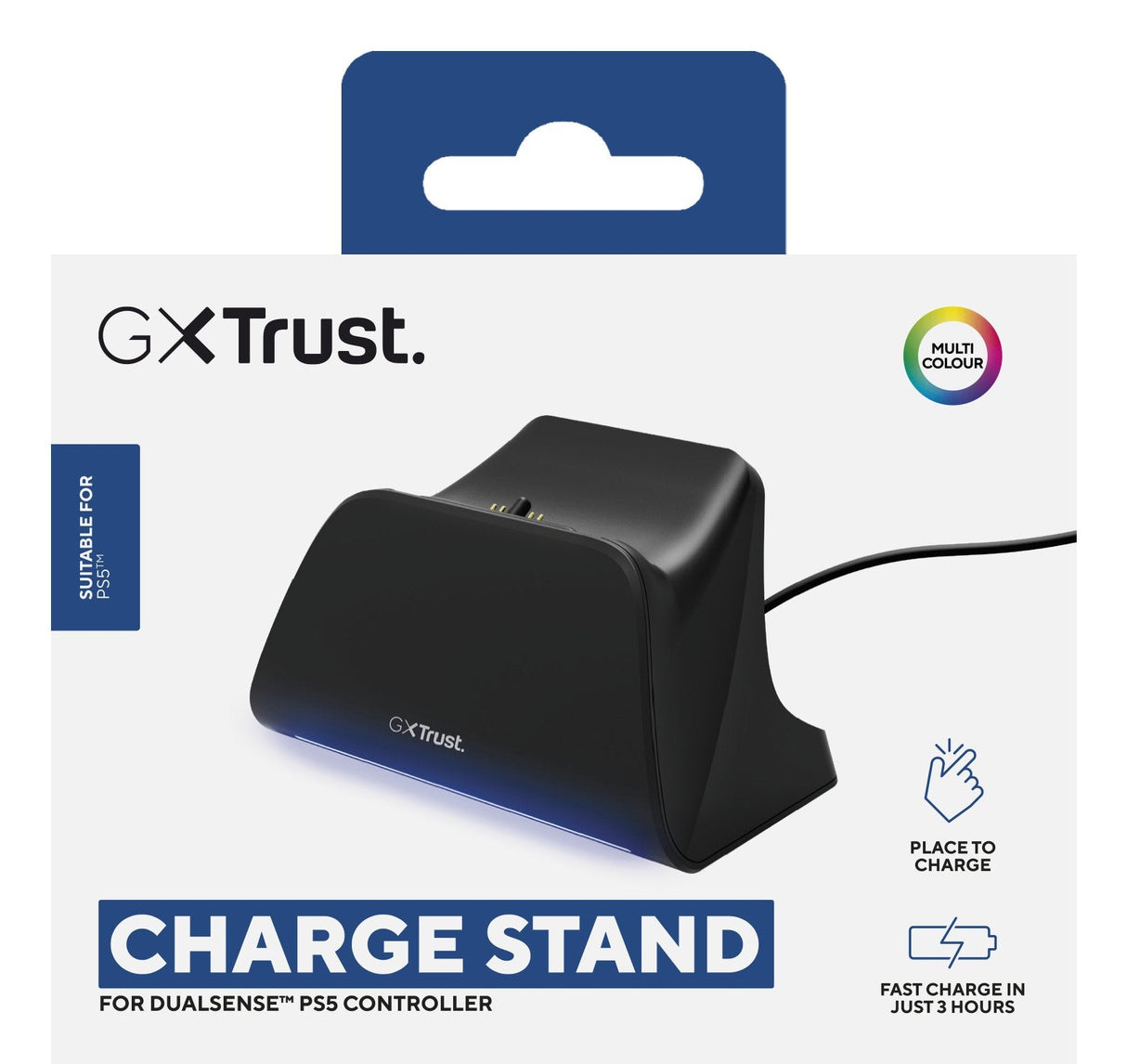 Base De Carga Rapida Para Ps5 Gxt 255 Negro Trust Soporte De Carga Rápida / Indicadores Lumínicos