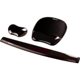 Fellowes Alfombrilla Reposamuñecas Gel Crystal Negro
