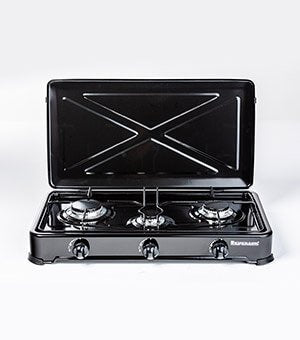 EAN 5902230901414 - Ravanson K-03TB Negro, Blanco Encimera 60 cm Encimera de gas 3 zona(s) imagen 1