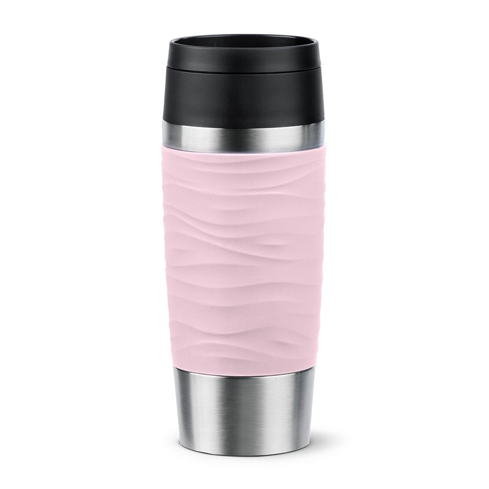 Taza Térmica Emsa Travel Mug  Waves Rosa Claro/Acero Inoxidable, 0,36 Litros N2021400