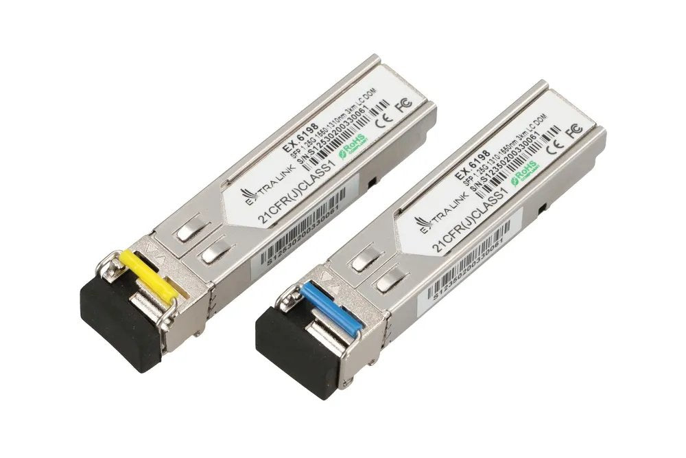 Extralink Sfp 1.25g  Sfp Wdm Módulo  1,25gbps, 1310/1550nm, Single Mode, 3km, Lc, Dom, Pair