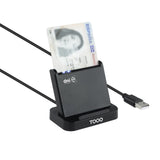 EAN 8433281010383 - TooQ TQR-220B lector de tarjeta inteligente Interior imagen 2
