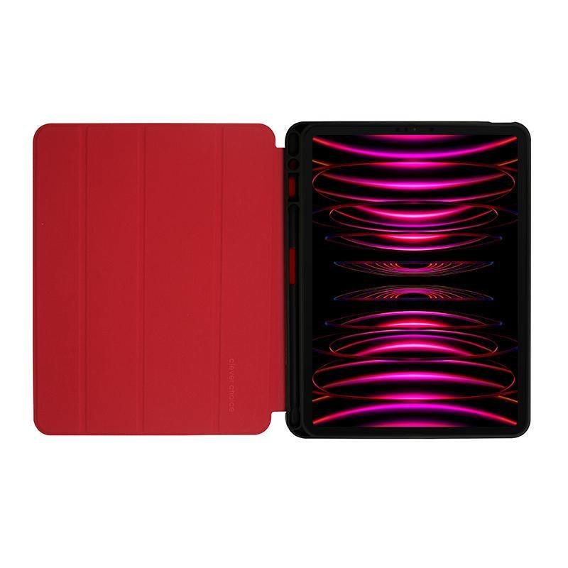 Funda Crong Flexfolio Para Pro 11" (2022-2021) / Ipad Air 10.9" (5-4 Gen.) Con Función Apple Pencil Rojo