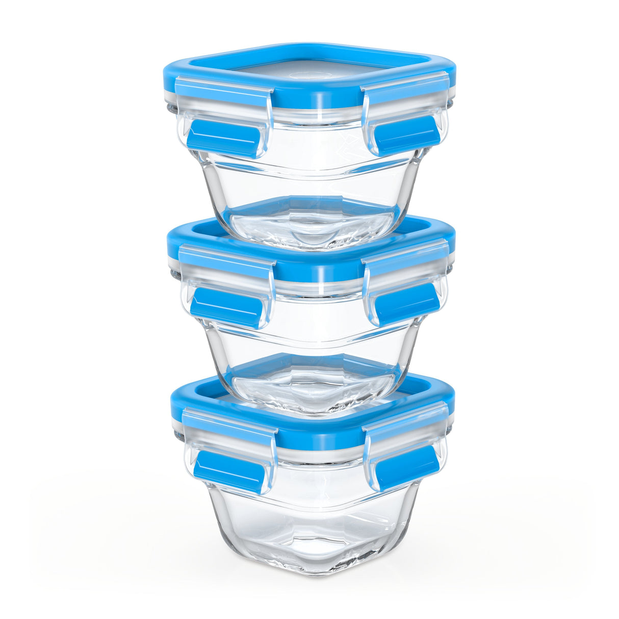 Emsa Clip & Close N10507 Plaza Establecer Azul, Transparente 3 Pieza(S)