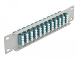 Delock 10 Lwl Patchpanel 12 Port Lc Quad Aqua 1 He Grau