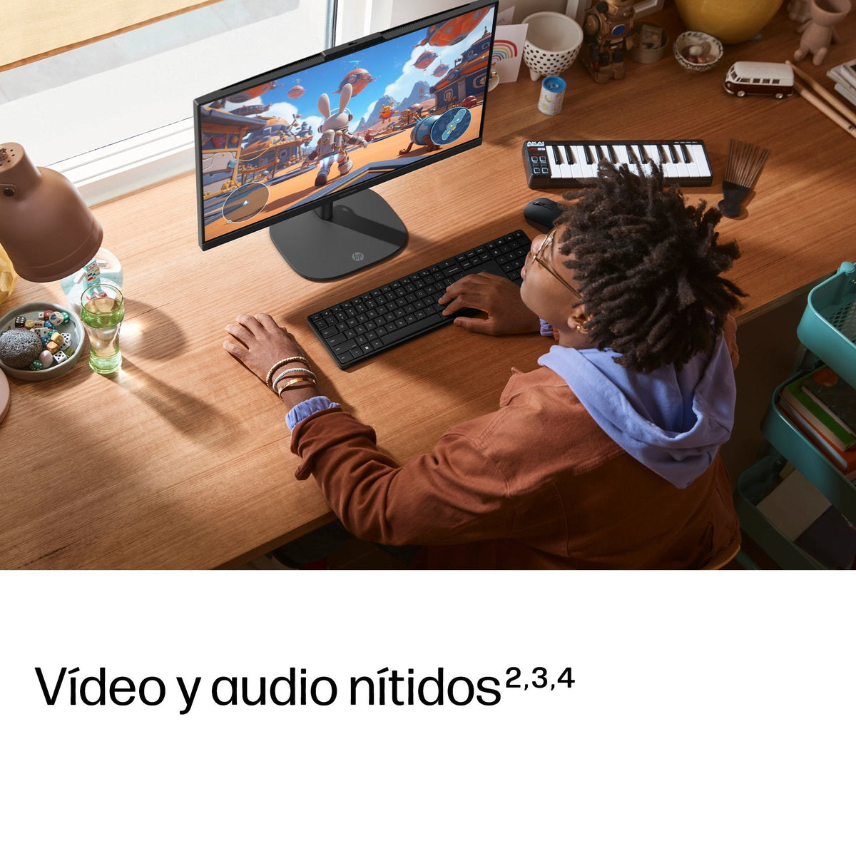 Pc All In One Hp Omnistudio 24-Cu0027ns Intel Core 3-100u 8gb 512gb Ssd 23.8' Win11