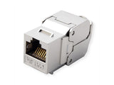 Roline Cat.6a (Class Ea) Keystone, Rj-45, Geschirmt, Werkzeuglos, Silberfarben