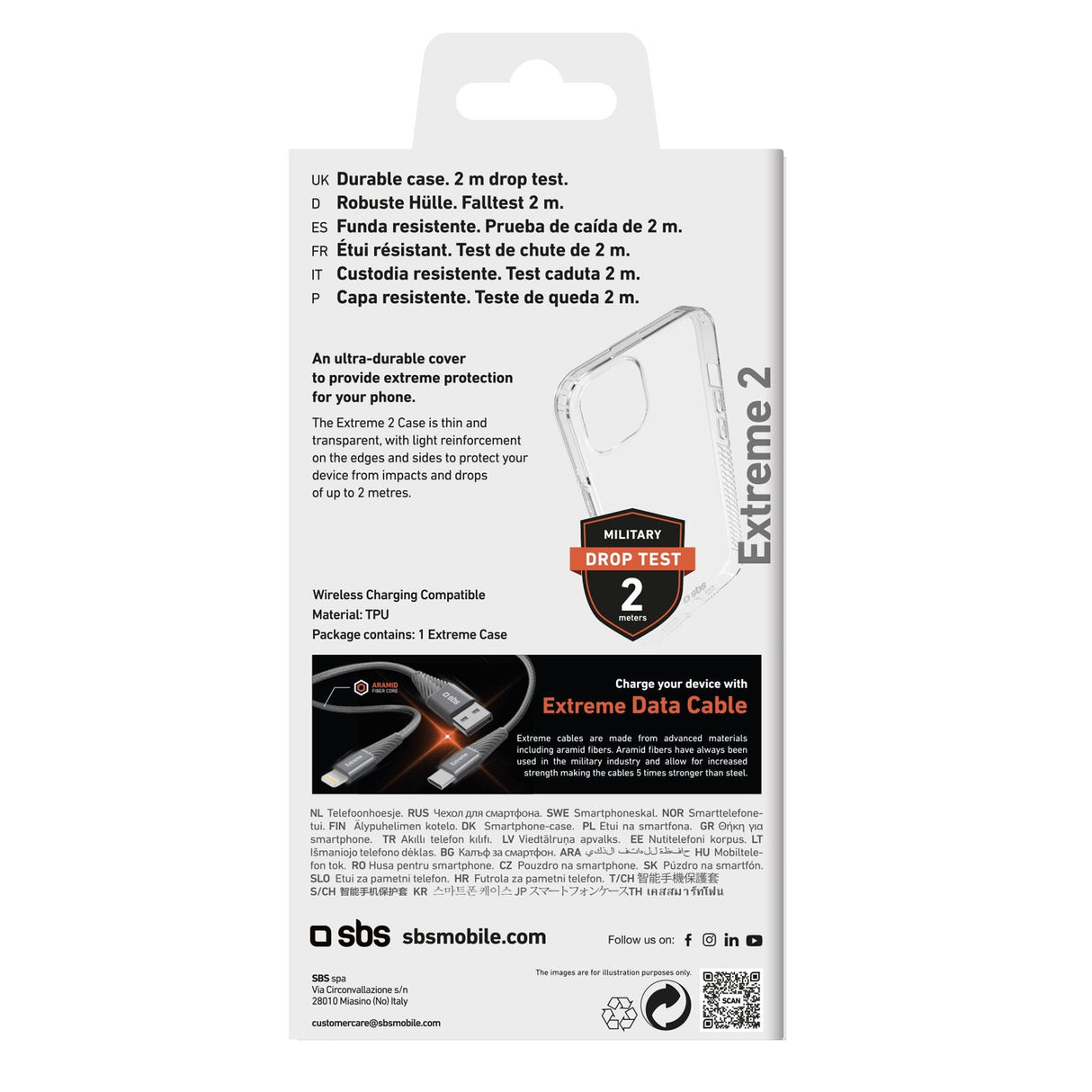 Sbs Extreme 2 Cover Iphone 15 Plus Transp.