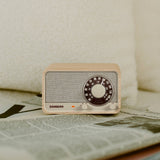 Sangean Wr-8 Fresno Blanco Radio Analógica De Madera Con Am Fm Bluetooth