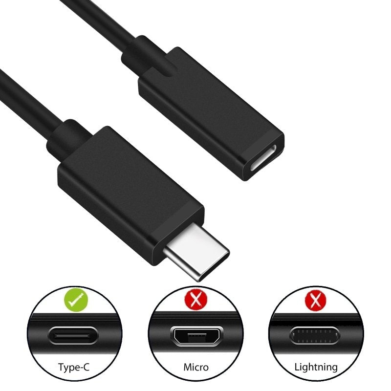 Ewent Ec1037 Cable De Extension Usb 2.0 Tipo-C A Tipo-C De 1,8 Metros