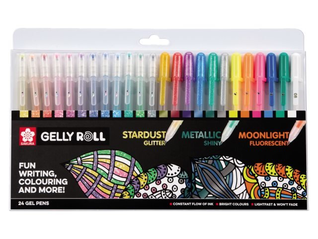 EAN 8710141131588 - Sakura POXPGBMIX24 bolígrafo de gel Fino Bolígrafo de gel con tapa Multicolor 24 pieza(s) imagen 1