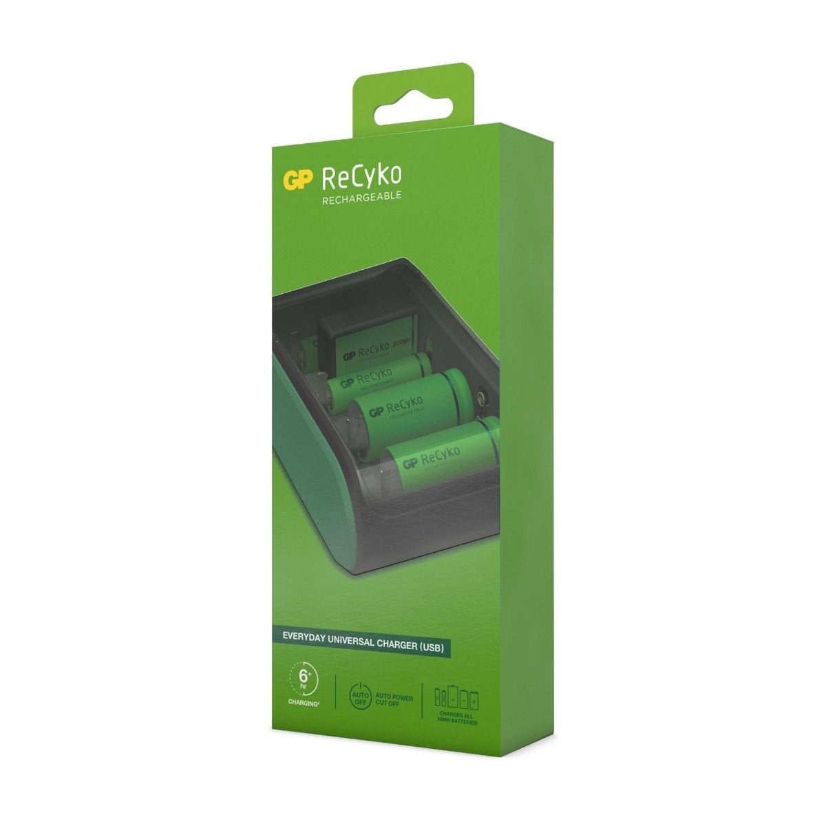 Gp Recyko Cargador Usb Universal - Carga Pilas: Aa, Aaa, C, D Y 9v