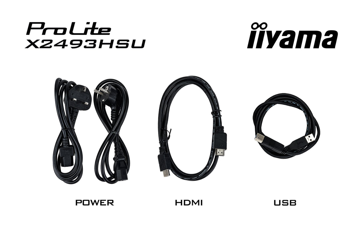 Iiyama 60.5cm 24" X2493hsu-B1 16:10 Hdmi+Dp+2xusb Ips