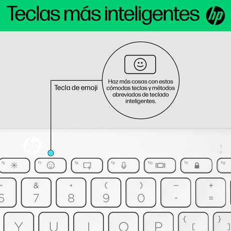 EAN 0196548516711 - HP 350 WHT Compact Multi-Device Keyboard teclado Hogar Blanco imagen 8
