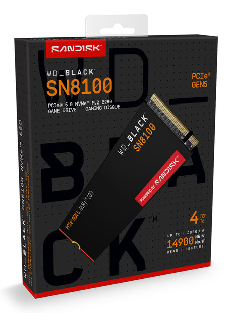 EAN 0619659220891 - SanDisk Black WD_BLACK SN8100 NVMe 4 TB M.2 PCI Express 5.0 TLC 3D NAND imagen 7