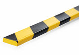Perfil De Protección De Superficies Durable S10 Amarillo Negro Autoadhesivo 1m