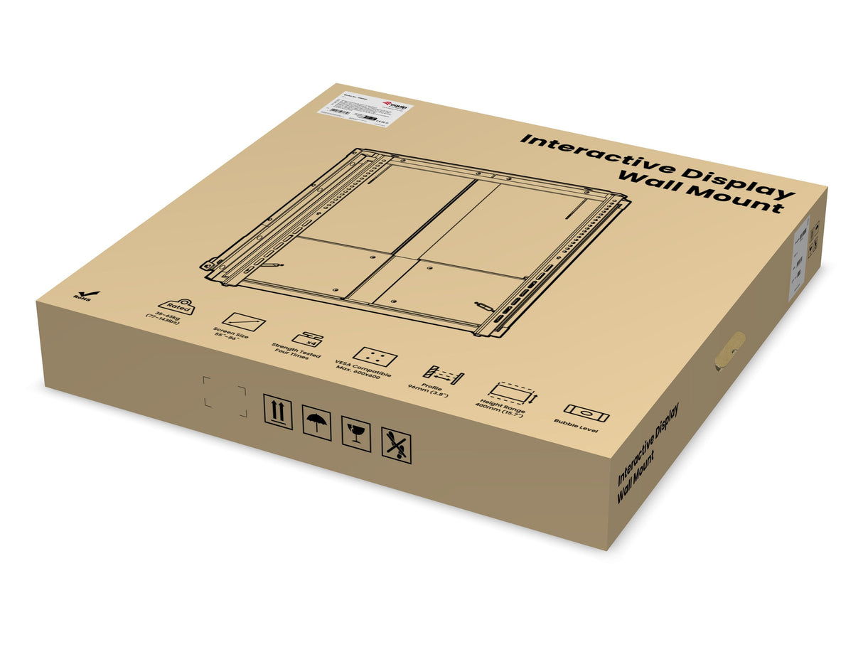 Soporte De Pared Interactivo Up-Down Equip Para Pantalla 55"-86" Vesa Max. 600x600 Hasta 90kg 650345