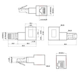 Adaptador De Cable De Red Inline Cat.6a, Enchufe/Toma Rj45, Acodado 90° A La Derecha