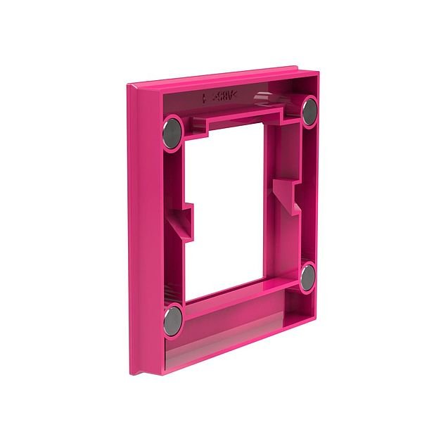 Novus Dahle 95553 Imán Mega Magnet Cuadrado Xl 7,5x7,5 Cm C/Portafoto Rosa