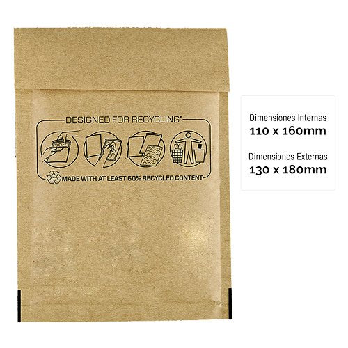 Fellowes Bolsa De Burbujas Banker Box Nº11 Acolchada 110x165mm Kraft -Pack De 10-