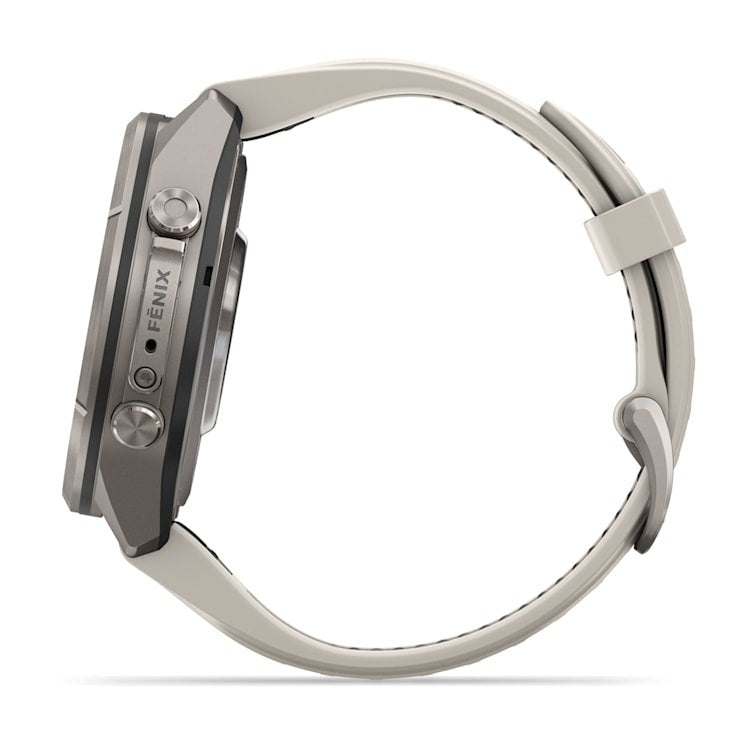 Garmin Fenix 9 Pro Titanio Con Correa De Silicona En Blanco Smartwatch 43mm