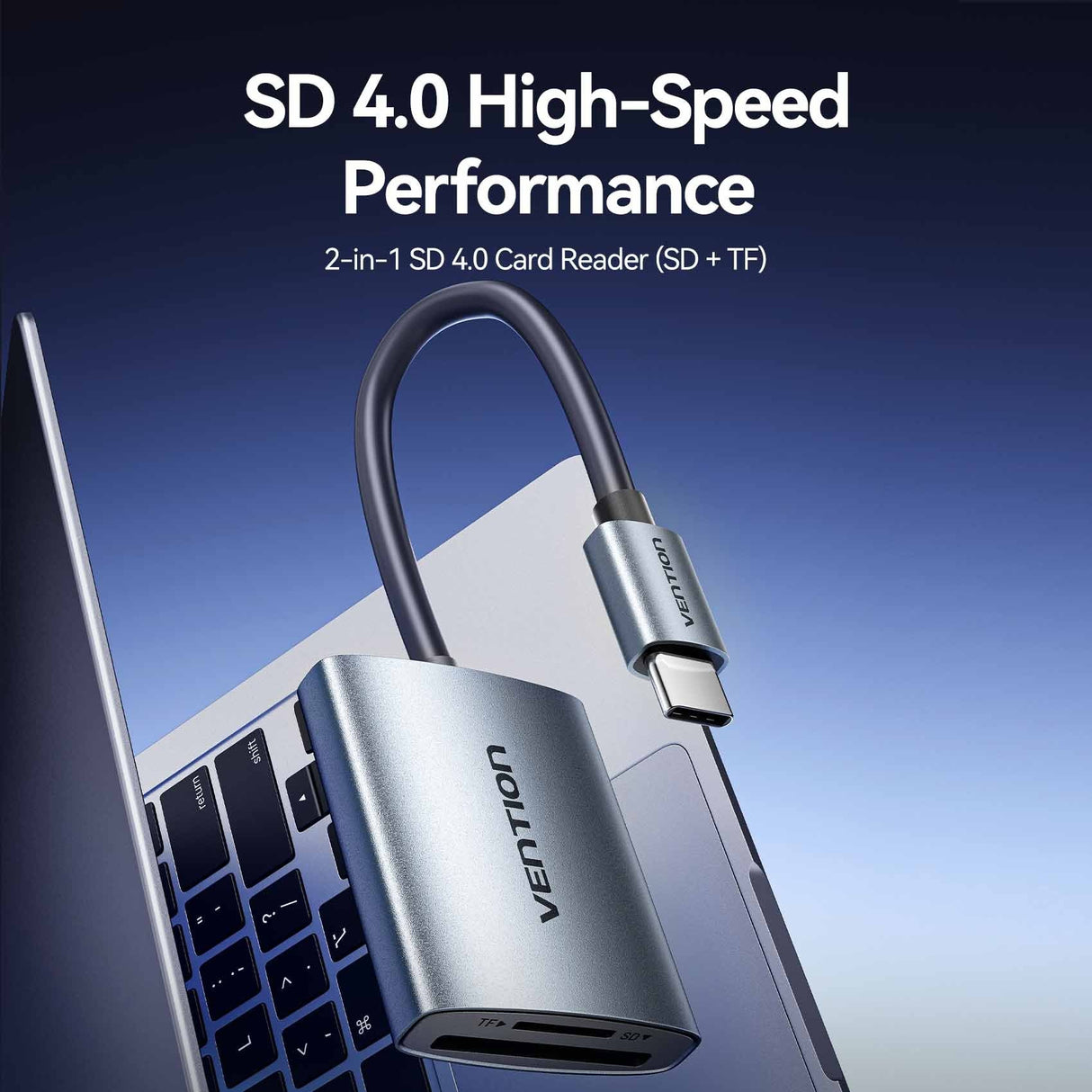 Lector De Tarjetas Externo Vention Clohb Usb Tipo-C