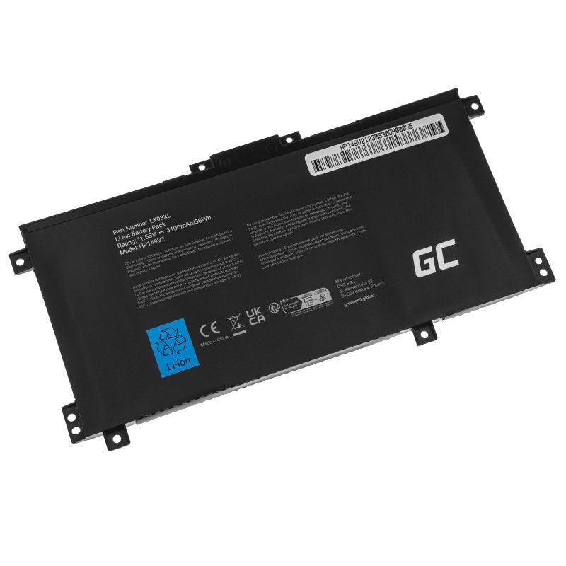 Green Cell Battery Lk03xl For Hp Envy X360 15-Bp 15-Bp000 15-Bp100 15-Cn 17-Ae 17-Bw